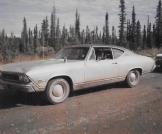 Car that Jack and Donna drove over the old Alaska Highway in 1968. Alcan 1968