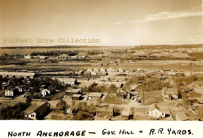 railroad yard and government hill circa 1950