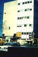 This building in Cordova, Alaska, was damaged during the Good Friday Earthquake in 1964. cordova earthquake damage 1964