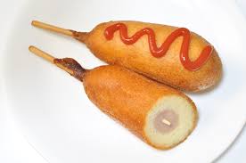 Corn Dogs are a treat during the Fur Rendezvous in Anchorage, Alaska. fur rondy corn dog