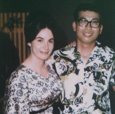 Gwennie poses with her friend, George Kimura of Nikko Garden. gwennie thorton and george kimura