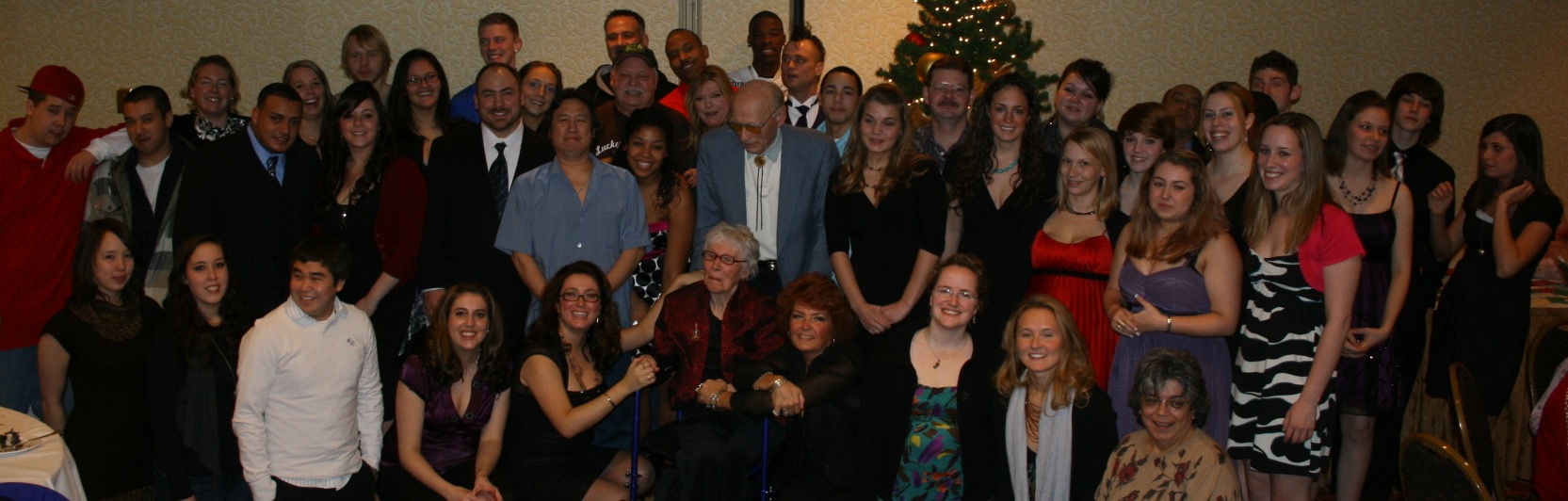 Celebrating Christmas at the Lucky Wishbone in 2010. Employee Christmas party 2010