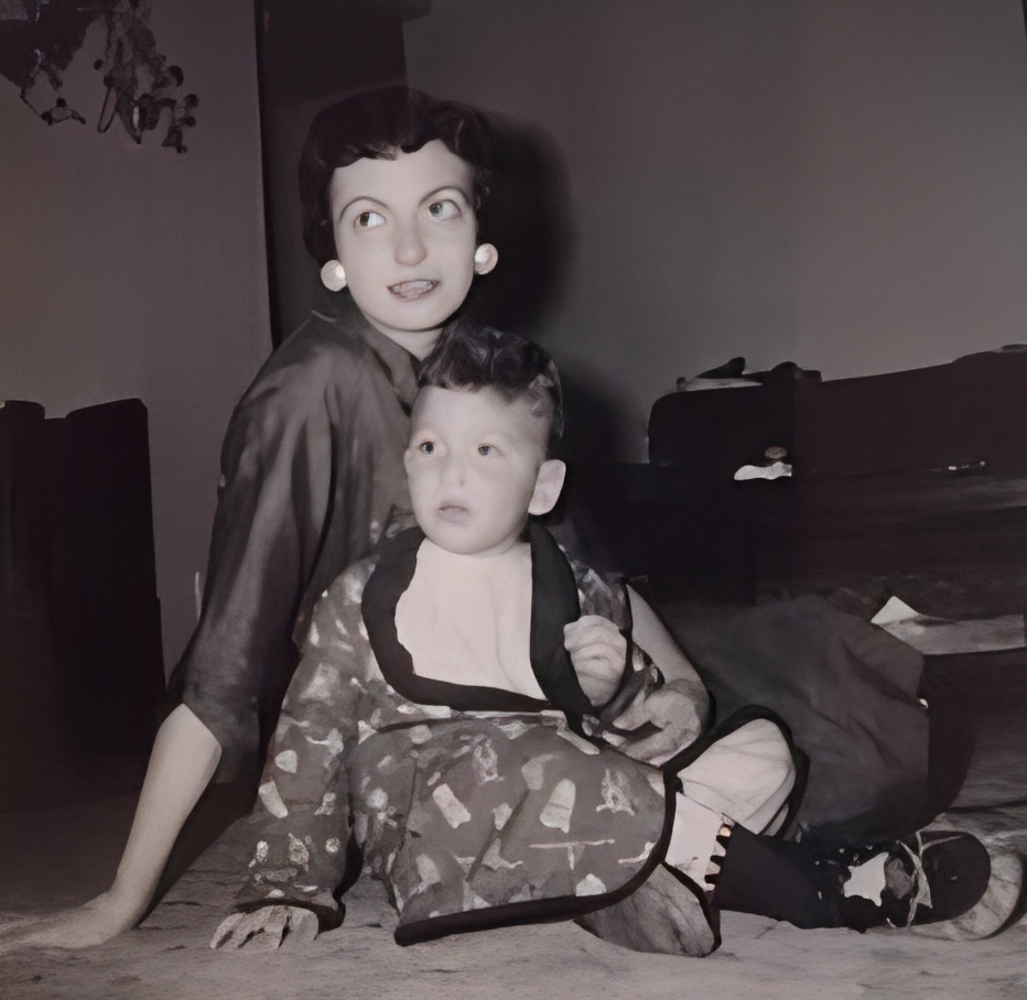 Norma Goodman with her young son