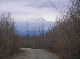The challenge of a barely two-lane, gravel road made for a tough drive on the old road. alaska highway