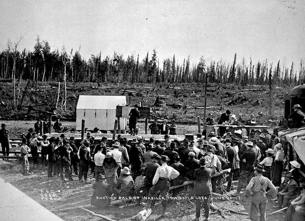 1917 land auction in what would become Wasilla. wasilla auction