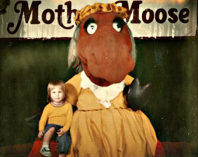 Mother Moose and a fan