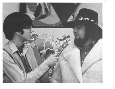 Mike interviews a celebrity