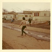 Kids playing badminton (circa 1967)