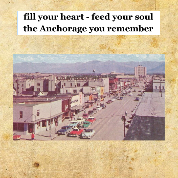 Summer on 4th Avenue circa 1950s in Anchorage, Alaska. anchorage downtown 1950s