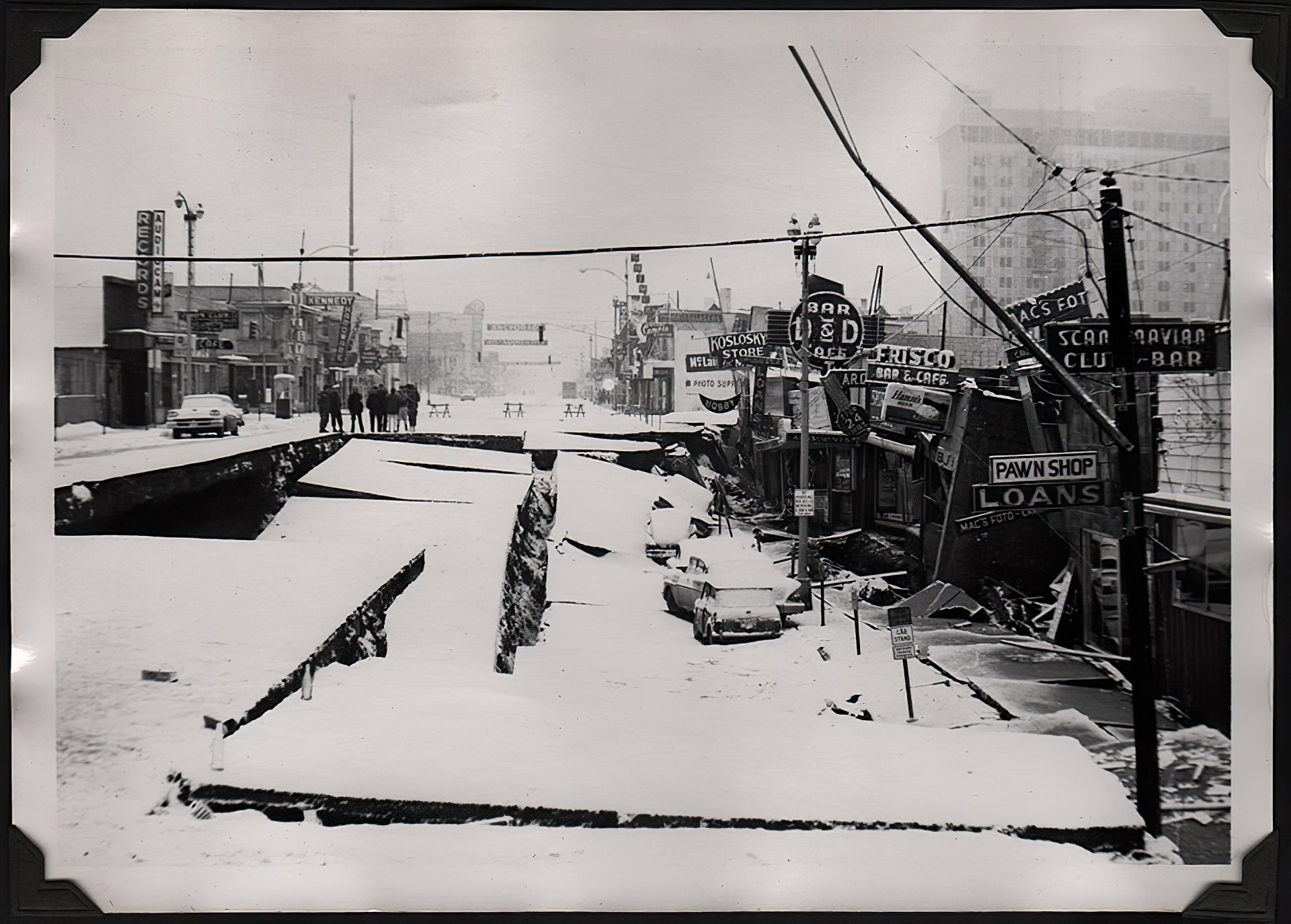 downtown Anchorage Alaska 4th avenue after the 1964 earthquake