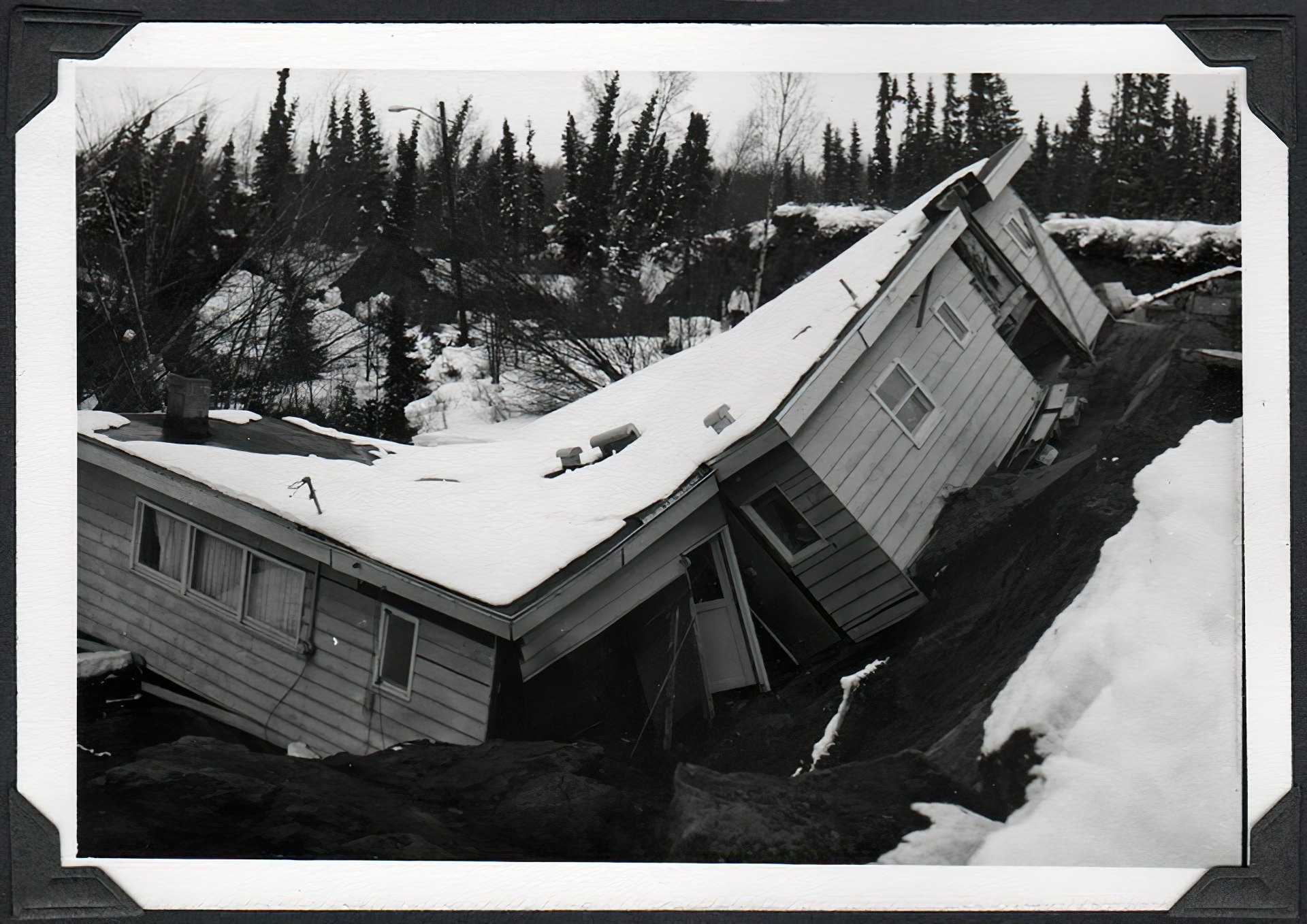 Home smashed in half