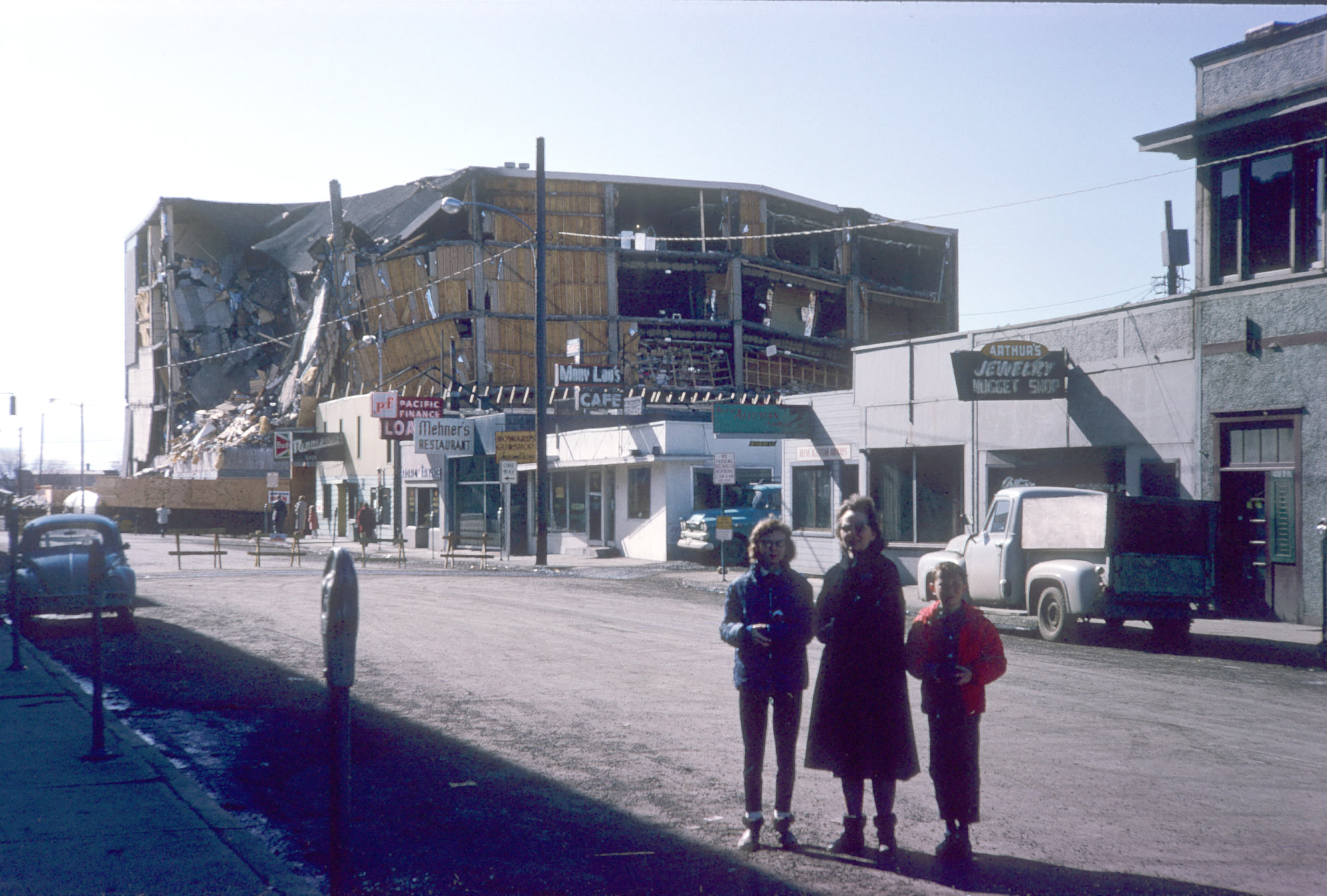 Destroyed JC Penney building in downtown