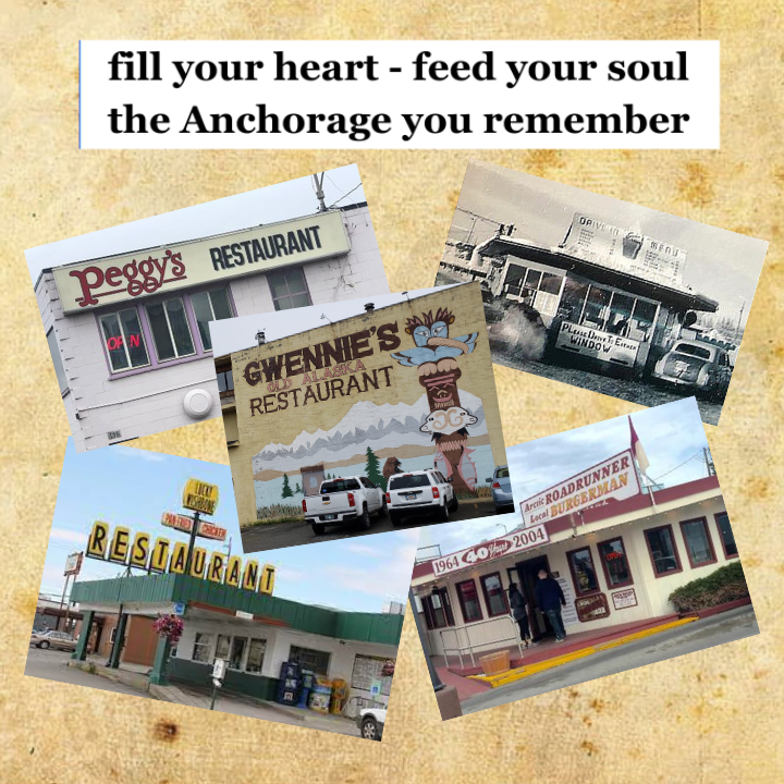 Remember Peggy's Airport Café, the first A and W Drive-In, Gwennies, the Lucky Wishbone and the Arctic Roadrunner? All very popular places to eat in Anchorage. anchorage alaska restaurant memories